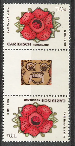 Caribisch Nederland 31a tentoonstelling indonesia 2012 bloem brugpaar/gutterpair postfris/mnh