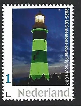 Nederland 2025-16 Vuurtoren Lighthouse Smeatons tower Plymouth Gbr Isle of Man postfris/mnh