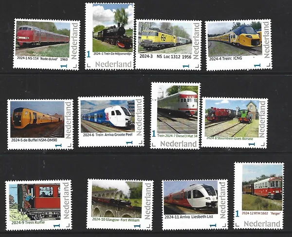 Netherlands 2024 Trains Trains yearset MNH