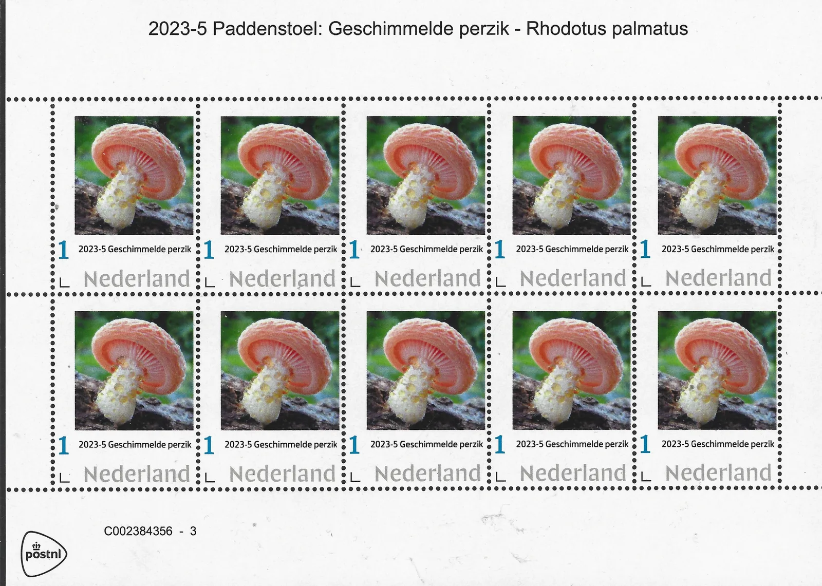Niederlande 2023-5 Pilze Verschimmelter Pfirsich Sheetlet postfrisch/mnh
