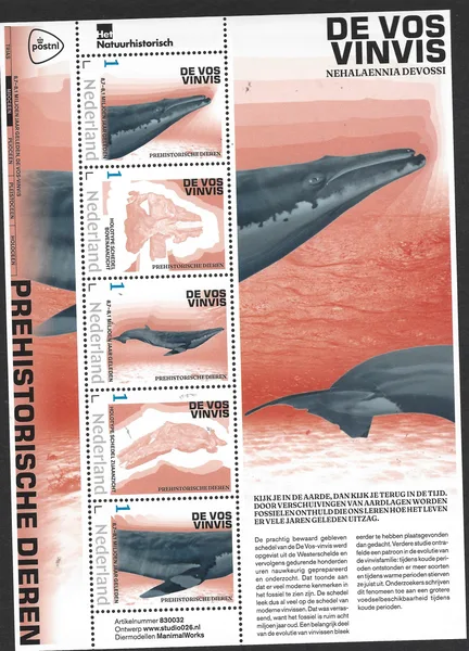 Netherlands 2023 Prehistory 3 Whale sheetlet MNH