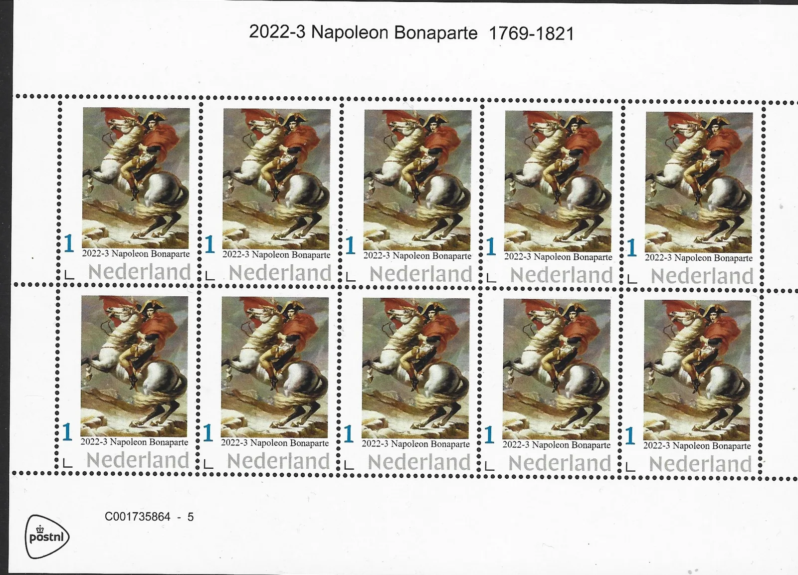 Niederlande 2022-3 Napoleon Bonaparte Markenheftchen postfrisch/mnh