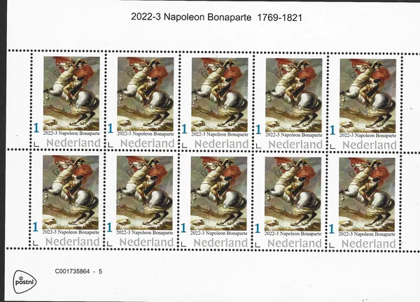 Nederland 2022-3 Napoleon Bonaparte vel-sheetlet postfris/mnh