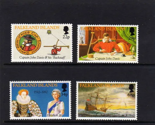 565-568 Falkland 1992 400jr Ontdekking Falklandeilanden postfris/mnh