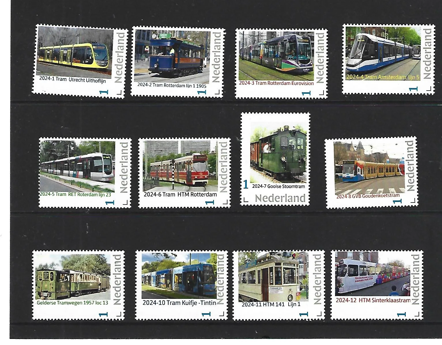 Nederland 2024 Trams yearset postfris/mnh