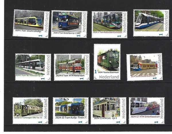 Netherlands 2024 Trams yearset MNH