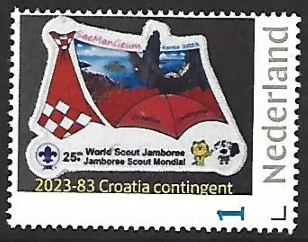 Nederland 2023-83 Scouting Jamboree SeaManGeum Croatia contingent postfris/mnh