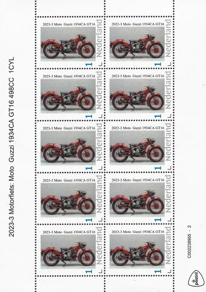 Nederland 2023-3 Motorfiets -Motorcycle Moto Guzi 1934CA vel-sheetlet postfris/mh