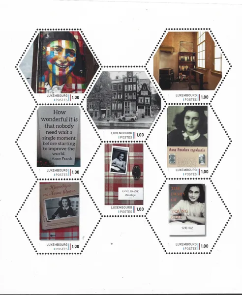 Luxembourg 2023 Anne Frank 1929-1945 WWII sheet-sheetlet MNH
