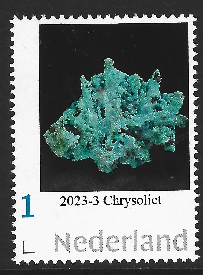 Pays-Bas 2023-3 Minéraux : Chrysolite neuf/mnh
