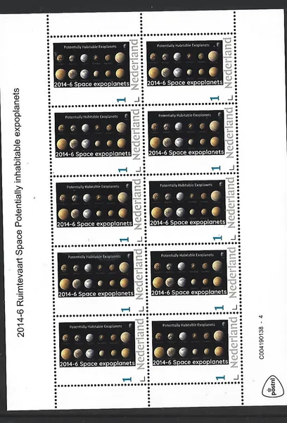 Nederland 2014-6 Ruimtevaart Space: Exoplanets sheetlet posfris/mnh