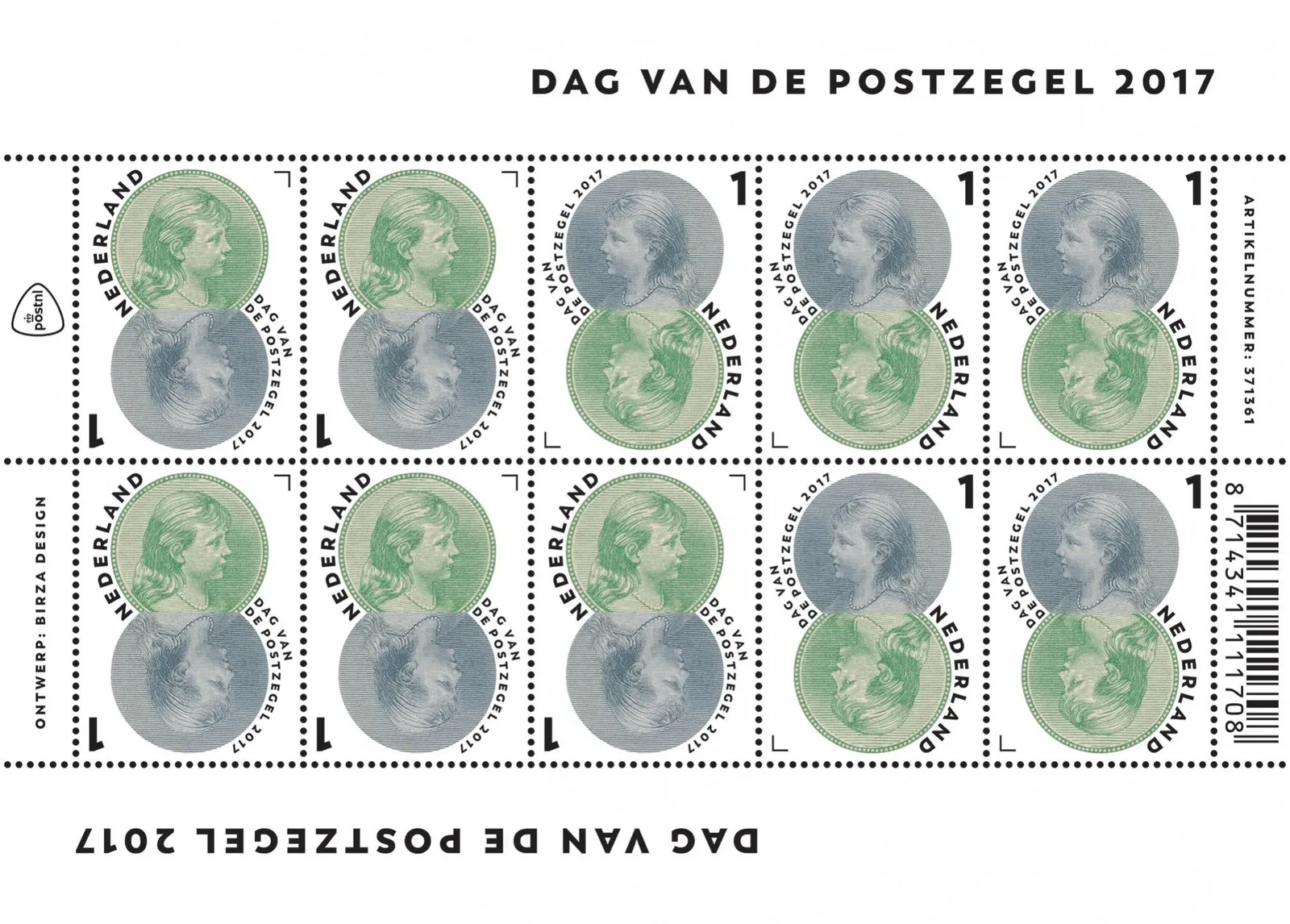 Netherlands V3587 stamp of the day 2017 sheetlet MNH