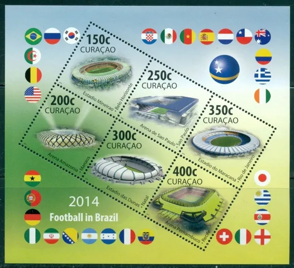 Curacao 217 World Cup Soccer - Brazil souvenir sheet MNH