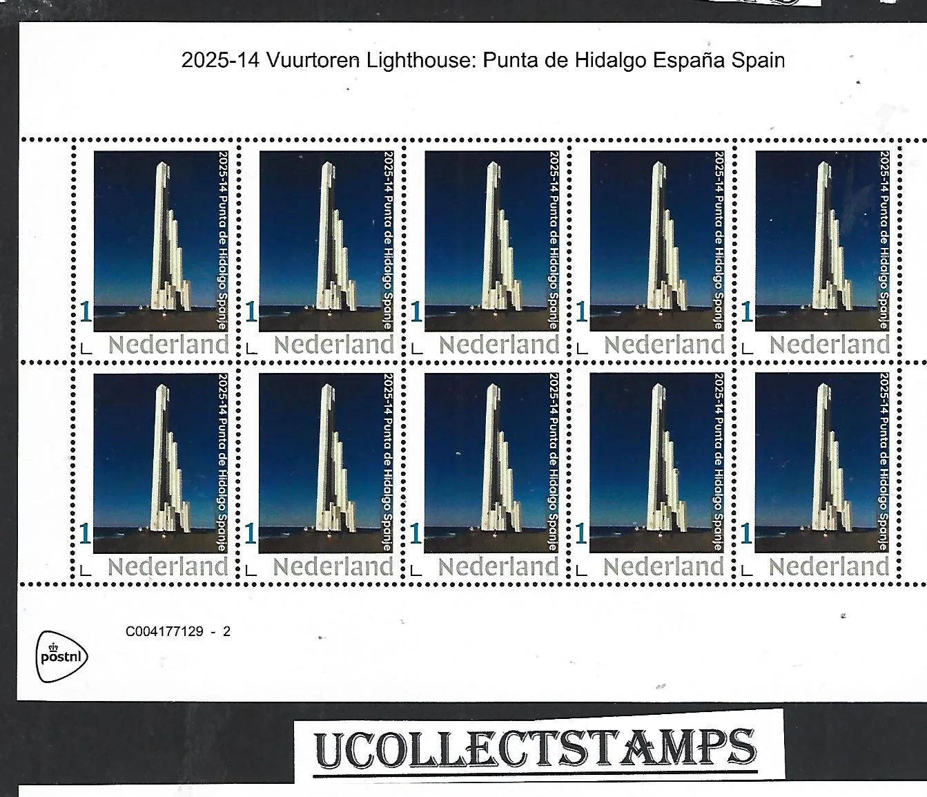 Netherlands 2025-14 Punta De Hidalgo Lighthouse sheet MNH