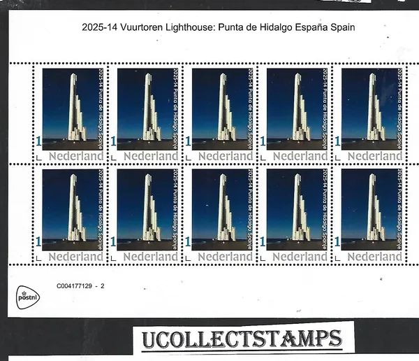 Nederland 2025-14 Vuurtoren Lighthouse Punta De Hidalgo sheet postfris/mnh