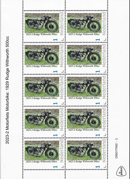 Nederland 2023-2 Motorfiets Motorbike 1929 Rudge Withworth vel-sheetlet postfris/mnh