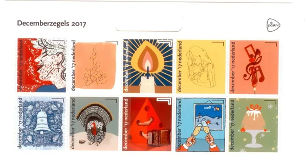 Nederland 3588-3597 Decemberzegels kerstmis 2017 postfris/mnh