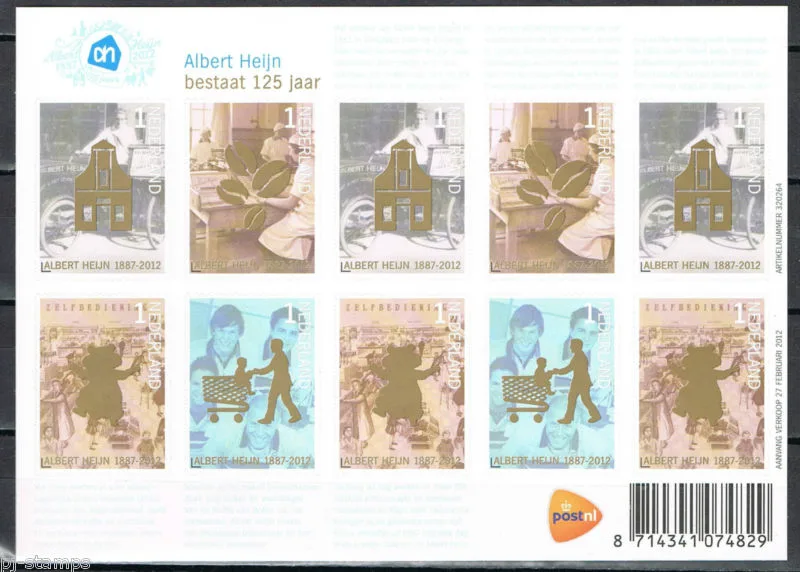 Netherlands V2905-2908 Albert Hein 2012 sheet MNH