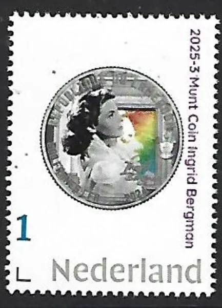 Netherlands 2025-3 Coin: Ingrid Bergman Cameroon MNH