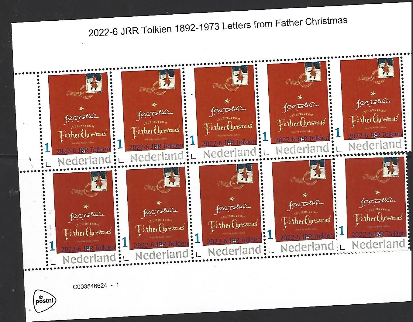 Niederlande 2022-6 JRR Tolkien: Letters from Father christmas Kleinbogen postfrisch/mnh