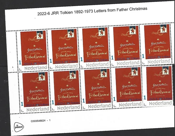 Netherlands 2022-6 JRR Tolkien: Letters from Father Christmas sheetlet MNH