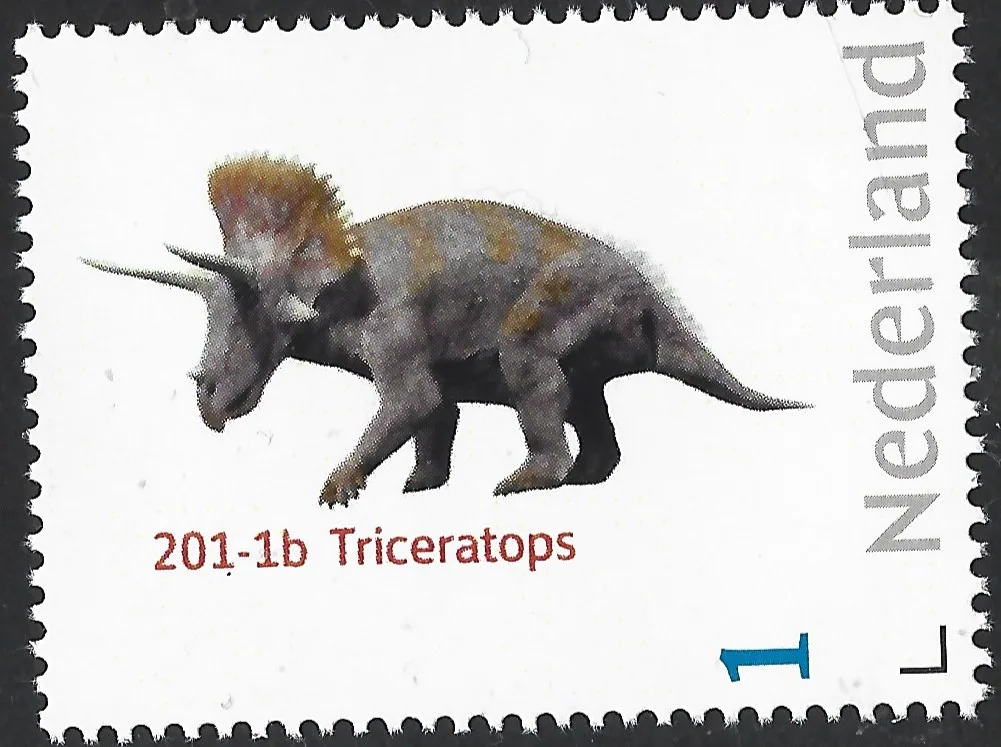 Niederlande 2017-1b Neudruck Urgeschichte: Triceratops KORRIGIERTER NAME !! postfrisch/mnh