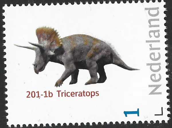 Nederland 2017-1b reprint Prehistorie prehistoric: Triceratops CORRECTED NAME !! postfris/mnh
