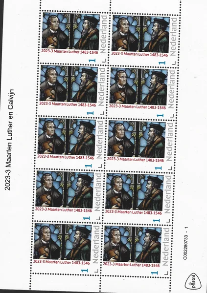 Netherlands 2023-3 Maarten Luther and Calvin sheet MNH