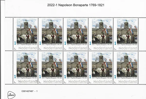 2022-1 Napoleon Bonaparte 1769-1921 vel-sheetlet postfris/mnh