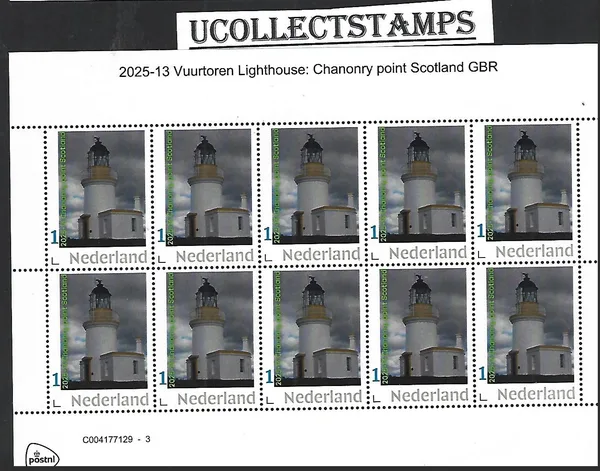 Netherlands 2025-13 Vuurtoren Lighthouse Chanonry Point Scotland sheetlet MNH