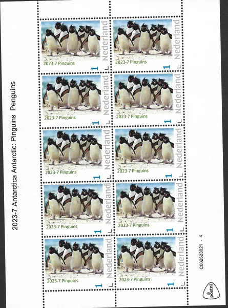 Nederland 2023-7 Antartica Pinguins vel-sheetlet postfris/mnh