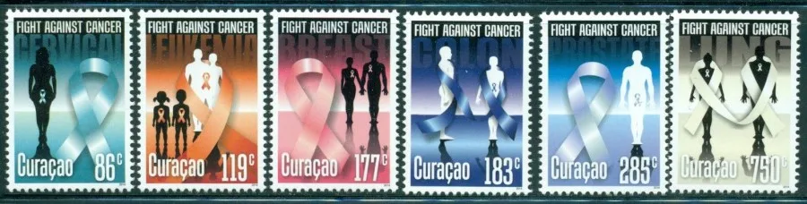 Curacao 225-230 Kankerbestrijding 2014 postfris/mnh