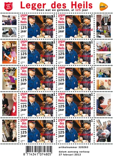 Nederland V2909 Leger des Heils vel/sheetlet postfris/mnh 2012
