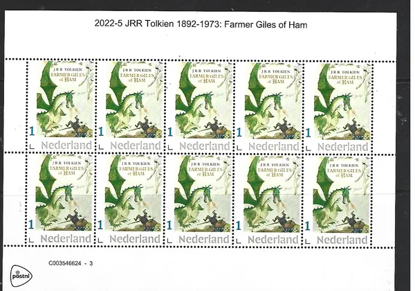 Netherlands 2022-5 JRR Tolkien: Farmer Giles of Ham sheetlet MNH
