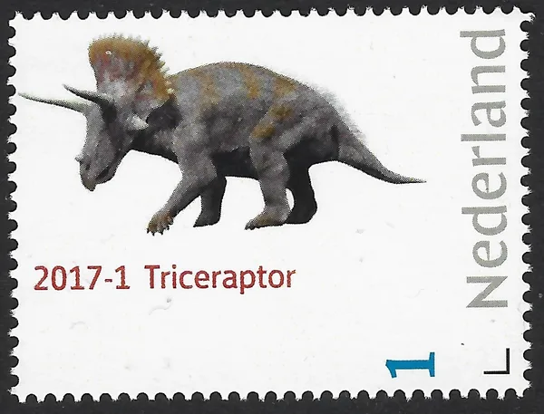 Nederland 2017-1a reprint Prehistorie prehistoric: Triceraptor (incorrect name) postfris/mnh