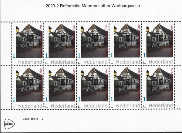 Nederland 2023-2 Maarten Luther Kasteel Wartburg - Wartburg castle vel-sheetlet postfris/mnh