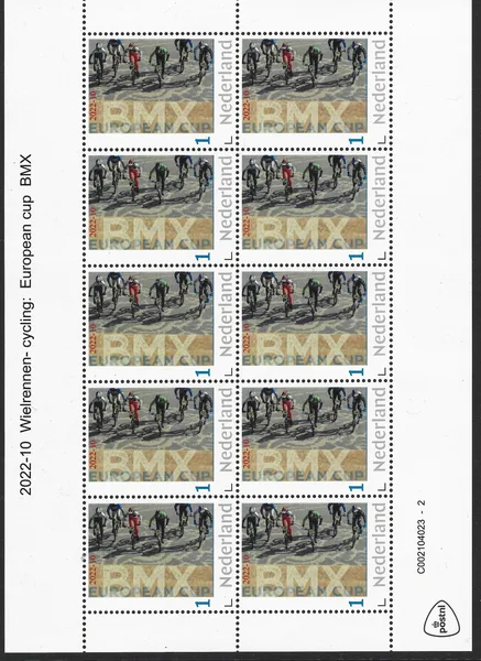 Netherlands 2022-10 Cycling European Championship BMX sheet MNH