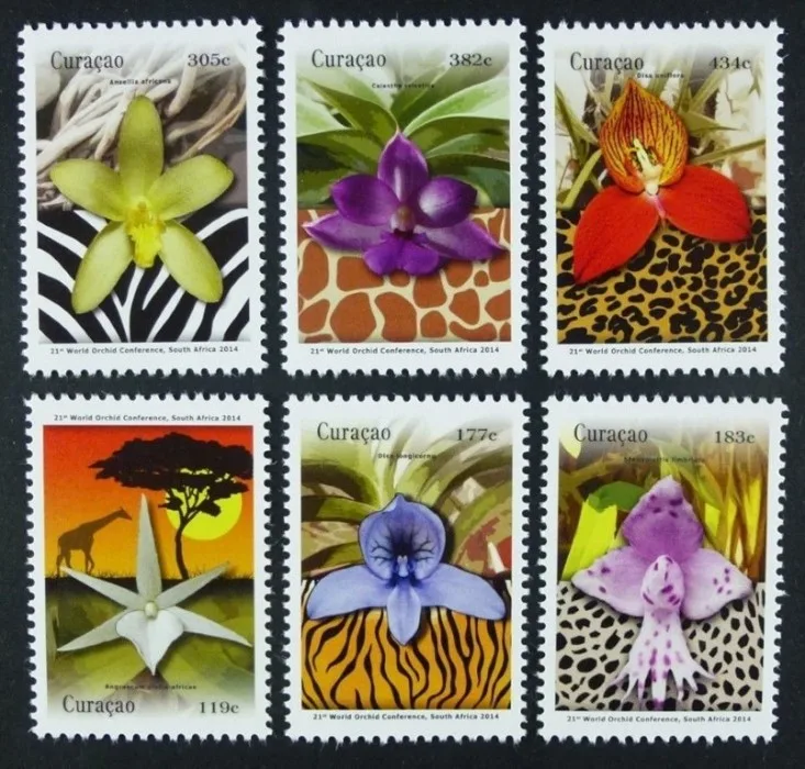 Curacao 231-236 Wereld Orchideeën conferentie - orchids 2014 postfris/mnh
