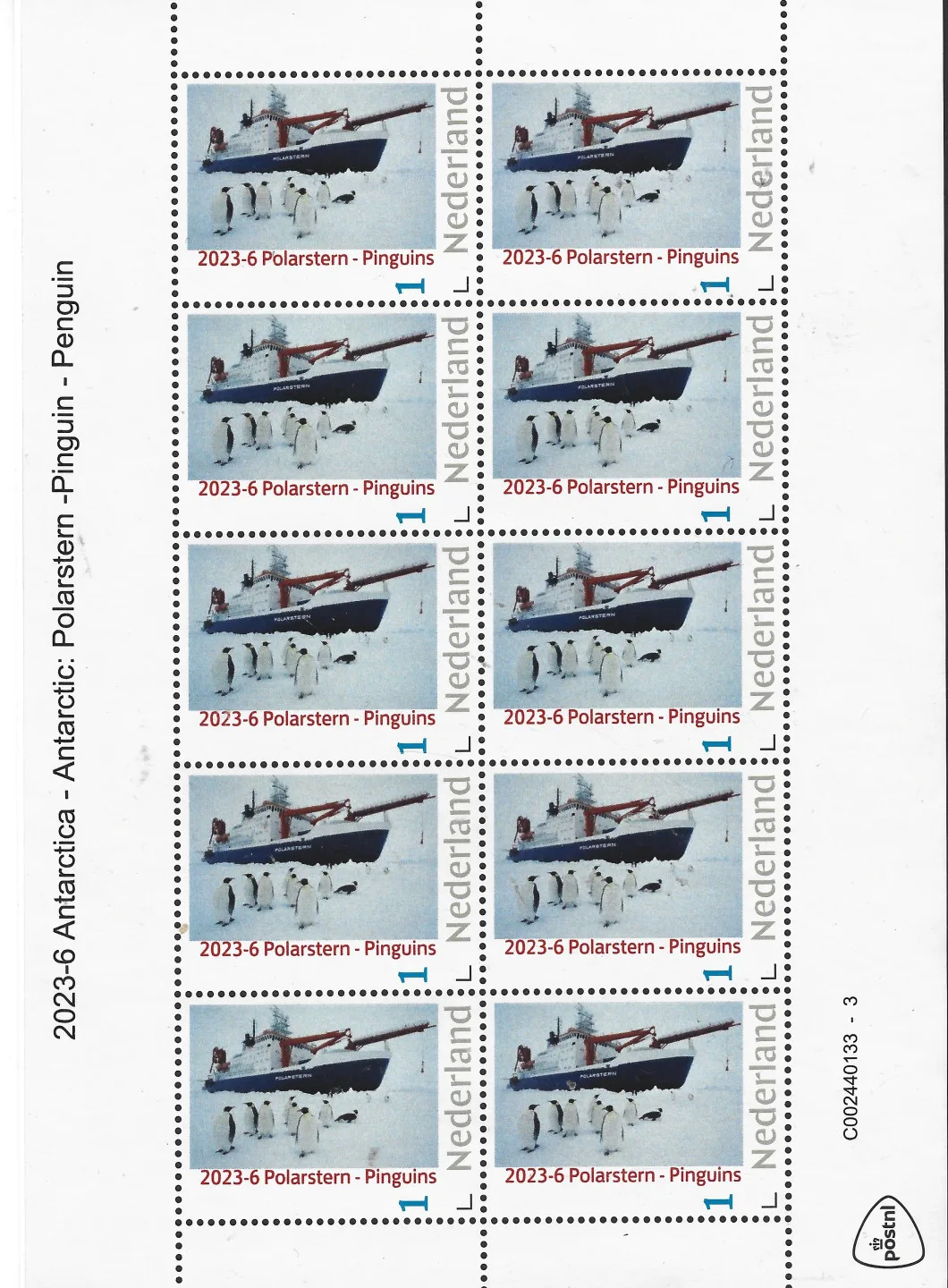 Netherlands 2023-6 Antarctica Penguins Polarstern ship sheetlet MNH