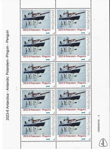 Nederland 2023-6 Antarctica Pinguins Polarstern schip sheetlet postfris/mnh
