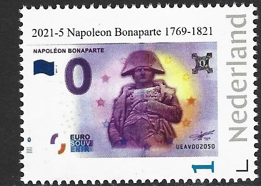 Nederland 2021-5 Napoleon Bonaparte bankbiljet banknote op postzegel vel-sheetlet postfris/mnh