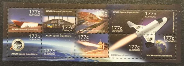 Curacao 237-246 Ruimtereizen XCOR -spacetravel 2014 postfris/mnh