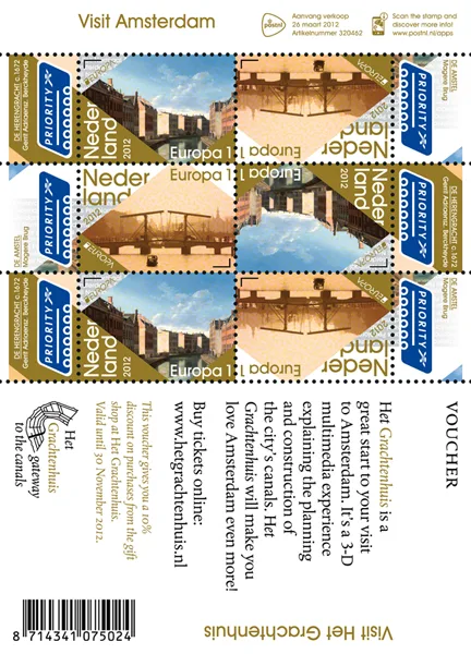 Netherlands V2910-2911 Europa visit Amsterdam sheet MNH 2012