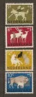 812-815 Zomerzegels, dieren 1964 gestempeld