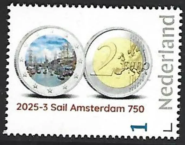 Netherlands 2025-3 Amsterdam 750yr Sail Amsterdam ship coin MNH