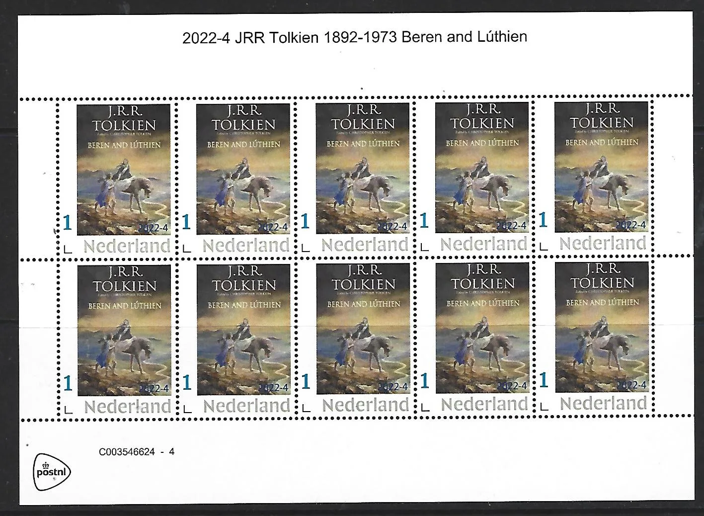 Niederlande 2022-4 JRR Tolkien: Beren und Lúthien Kleinbogen postfrisch/mnh