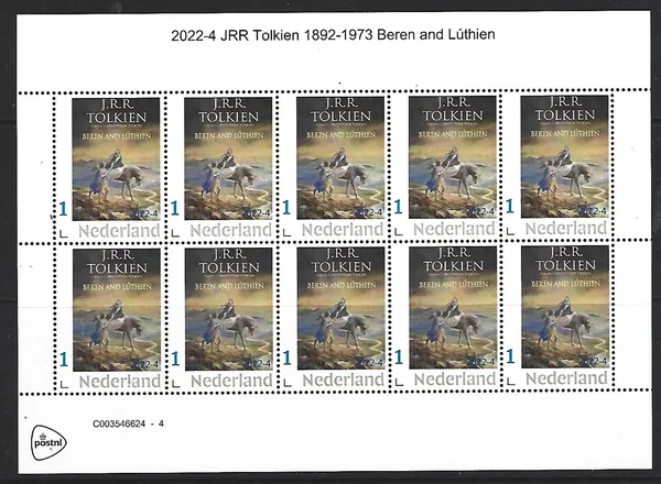 Netherlands 2022-4 JRR Tolkien: Beren and Lúthien sheetlet MNH