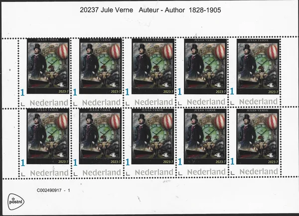 Nederland 2023-7 Jules Verne 80 days around the world vel-sheetlet postfris/mnh