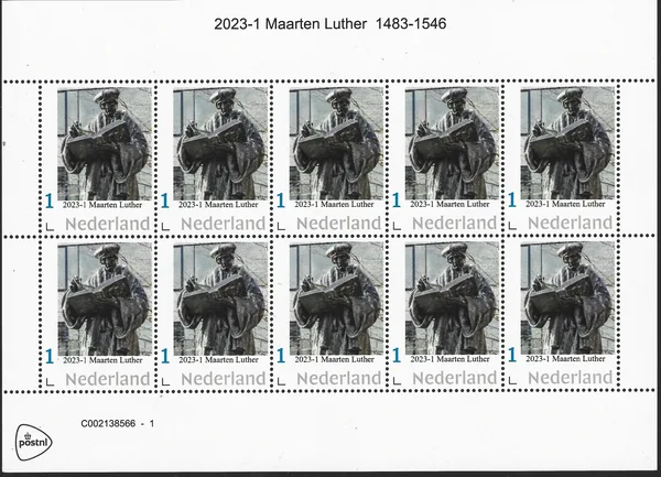 2023-1 Reformatie Maarten Luther monument in Eisleben vel-sheetlet postfris/mnh