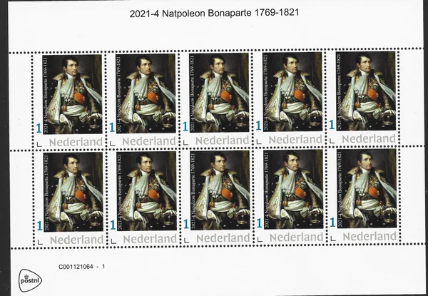 Nederland 2021-4 Napoleon bonaparte 1769-1821 vel-sheetlet postfris/mnh